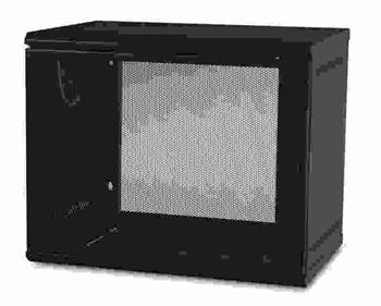 APC NetShelter 9U Wallmount Rack Cabinet Single Hinged Switch Depth