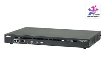 ATEN SN-0108CO 8-Port Serial Console Server dual-power (Cisco pin-outs and auto-sensing DTE/DCE function)
