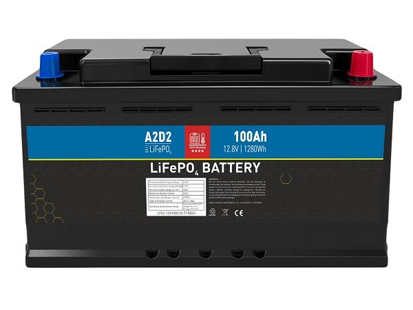 Avacom A2D2 baterie LiFePO4 12,8V 100Ah F15 samozahřívací pouzdro pro autobaterii (Gotion cells)