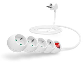 CONNECT IT prodlužovací kabel 230 V, 4 zásuvky, 3