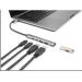 Delock 4-portový tenký Hub USB Type-C™ mající 1 x USB 10 Gbps Typ-A + 2 x USB 2.0 Typ-A + 1 x USB 2.0 USB Type-C™ a PD 9
