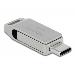 Delock Flash disk USB 3.2 Gen 1, USB-C™ + Typ-A, 32 GB - kovový kryt