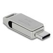 Delock Flash disk USB 5 Gbps, USB-C™ + Typ-A, 256 GB - kovový kryt