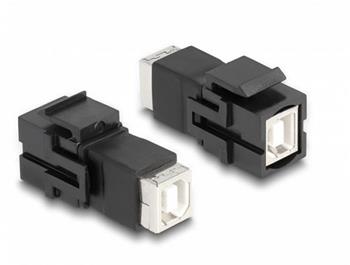Delock Modul Keystone z konektoru USB 2.0 Typu-B na konektor USB 2.0 Typu-B, černá