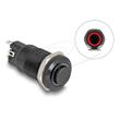Delock Push Switch pro instalaci černý 12 mm 12 V 4 x pájené připojení LED červený kroužek