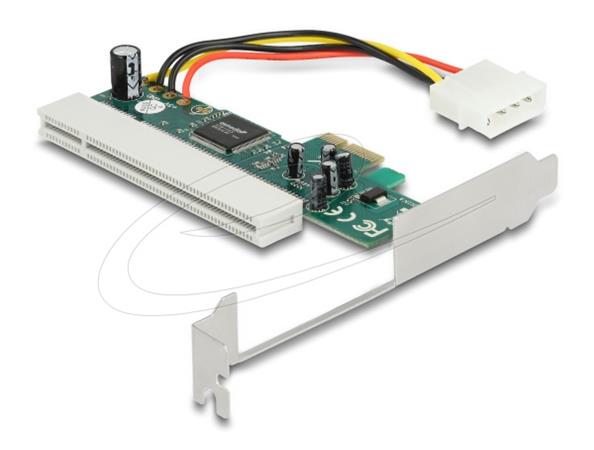 Delock Riser Card PCI Express x1 na 1 x PCI 32 Bit 5 V, slot 2 x PCI Asmedia