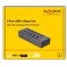 Delock rozbočovač USB 5 Gbps se 2 x USB Typ-A a 2 x zásuvkovými USB Type-C™ a jedním rychlonabíjecím portem + přepínač