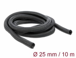 Delock Samouzavírací pletené opláštění 10 m x 25 mm, černé