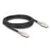 Delock Síťový kabel RJ45 Cat.6A S/FTP se sadou bezpečnostních sponek, 2 m dlouhý, černý