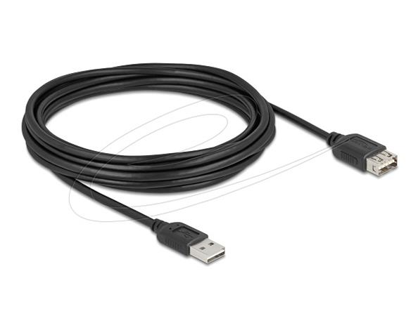 Delock USB 2.0 prodlužovací kabel EASY USB Type-A samec na EASY USB Type-A samice 5 m, černý