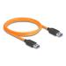Delock USB 5 Gbps kabel, ze zástrčky USB Typu-A na zástrčku USB Typu-A, k focení s tetheringem, 1 m, oranžový