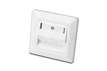 Digitus čelní deska pro Keystone Jacks, 3x prachový kryt RJ45, střední deska 80/80 +, čistě bílá
