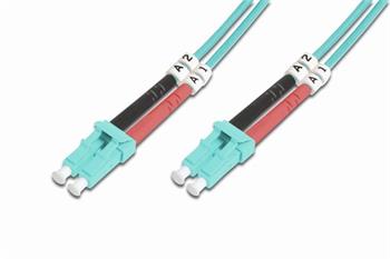 DIGITUS Fiber Optic Patch Cord, LC to LC, Multimode, OM3, 50/125 µ, Duplex Length 5m