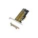 Digitus M.2 NGFF / NVMe SSD PCIexpress Add-On karta podporuje B, M a B + M Key, velikost od 30 ~ 110 mm
