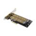 Digitus M.2 NGFF / NVMe SSD PCIexpress Add-On karta podporuje B, M a B + M Key, velikost od 30 ~ 110 mm