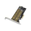 Digitus M.2 NGFF / NVMe SSD PCIexpress Add-On karta podporuje B, M a B + M Key, velikost od 30 ~ 110 mm