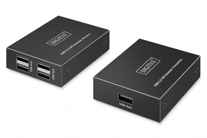 DIGITUS USB 2.0 CAT extender, 4 porty USB-A, 150m