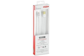 Ednet - Apple IP5/6 nabíjecí a datový kabel, Apple 8pin - USB A St/St, 1,0m, High Speed UL, MF, zlacené konektory