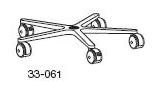 ERGOTRON FP Mobile Workstand Casters, kolečková hvězdice