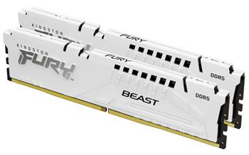 KINGSTON 32GB 6000MT/s DDR5 CL30 DIMM (Kit of 2) FURY Beast White RGB XMP