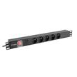LANBERG NAPÁJECÍ DISTRIBUČNÍ JEDNOTKA (PDU) 19" 1U 16A 2M 5X FRANCOUZSKÉ ZÁSUVKY ČERNÁ