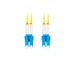 LANBERG optický patch cord SM LC/UPC-LC/UPC duplex 3m LSZH G657A1 průměr 3mm, barva žlutá