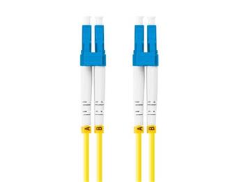 LANBERG optický patch cord SM LC/UPC-LC/UPC duplex 3m LSZH G657A1 průměr 3mm, barva žlutá