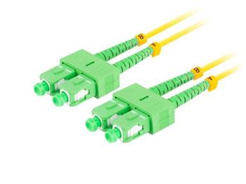LANBERG optický patch cord SM SC/APC-SC/APC duplex 15m LSZH G657A1 průměr 3mm, barva žlutá