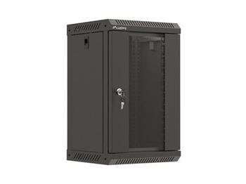 LANBERG RACKOVÁ SKŘÍŇ 10" NÁSTĚNNÁ 9U/300X300 (v rozloženém stavu) S PROSKLENÝMI DVEŘMI ČERNÁ