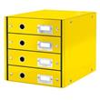 LEITZ Zásuvkový box Click&Store, 4 zásuvky, žlutá