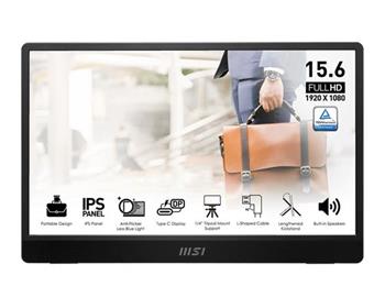 MSI přenosný ultra tenký monitor PRO MP161 E2, 15,6" IPS/1920 x 1080 FHD/60Hz/4m