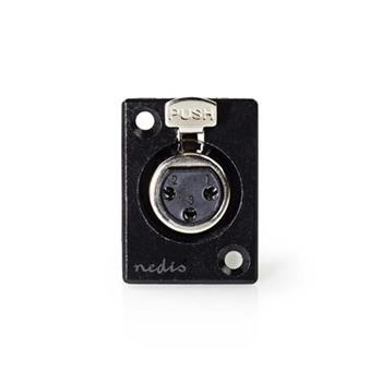 Nedis COTP15911BK - Držák skříně XLR | XLR 3pinová Zásuvka | Černá barva