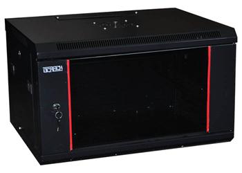 OCRACK 19" OCC-09U-6SBK rozvaděč nástěnný 9U/600mm celoskleněné dveře - černý