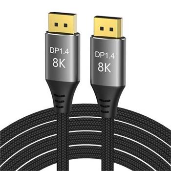 PremiumCord DisplayPort 1.4 přípojný kabel 32,4Gbit/s, rozlišení 8K, kovové a zlacené konektory, 1,5m