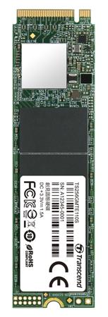 TRANSCEND MTE110S 256GB SSD disk M.2 2280, PCIe Gen3 x4 NVMe 1.3 (3D TLC), 1600MB/s R, 800MB/s W
