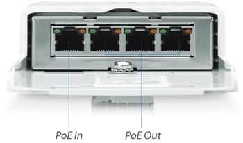 Ubiquiti N-SW, NanoSwitch, Outdoor 4-Port PoE Passthrough Switch